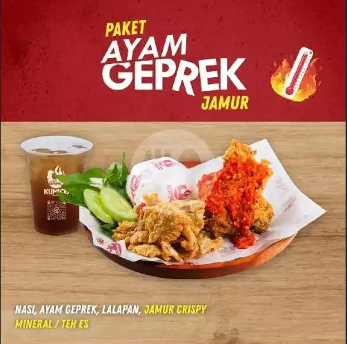 Paket Ayam Geprek Jamur